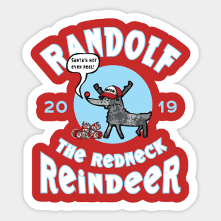 Randolf the Redneck Reindeer Sticker